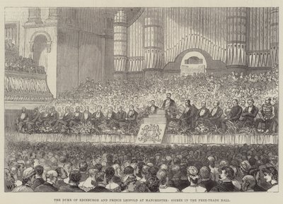 The Duke of Edinburgh and Prince Leopold at Manchester, Soiree in the Free-Trade Hall by Walter Paget